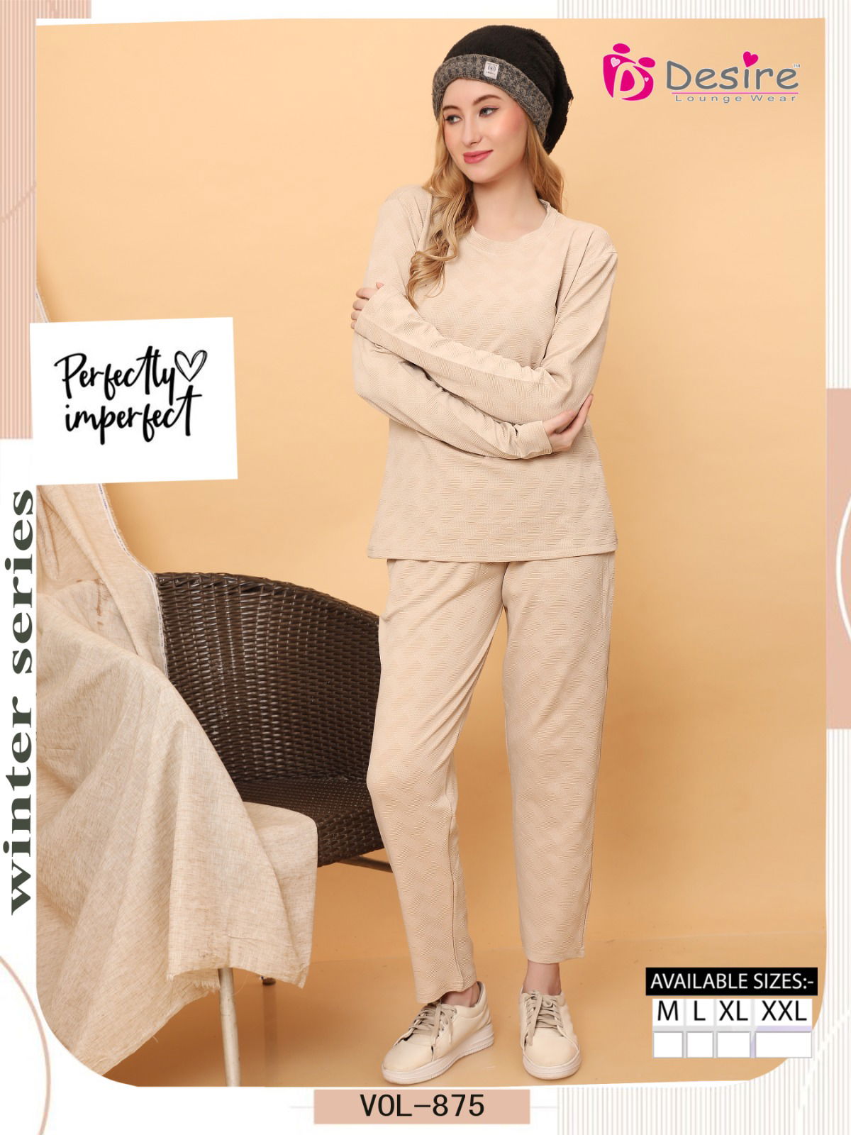 Desire Winter Series Long Sleeves Cord Set Night Suit Wholesale Price In Surat